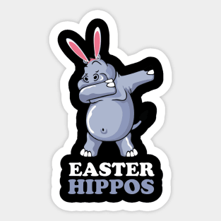 EASTER BUNNY DABBING - EASTER HIPPOS Sticker